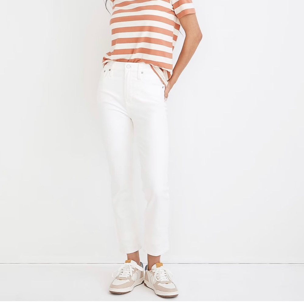 Madewell Curvy Perfect Vintage Jean in Tile White size 29